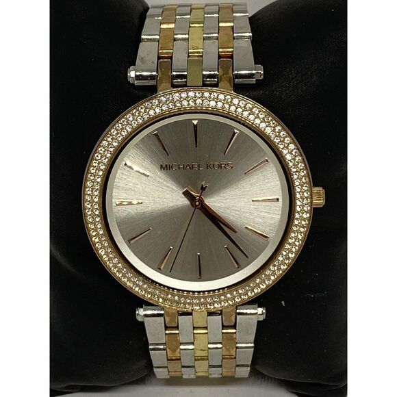 Michael Kors Darci MK3203 Women's Tri-tone Stainless Steel Analog Watch VK741 - Picture 2 of 12